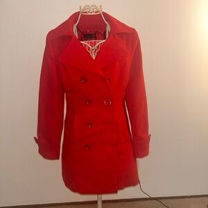 Forever 21 red pea coat